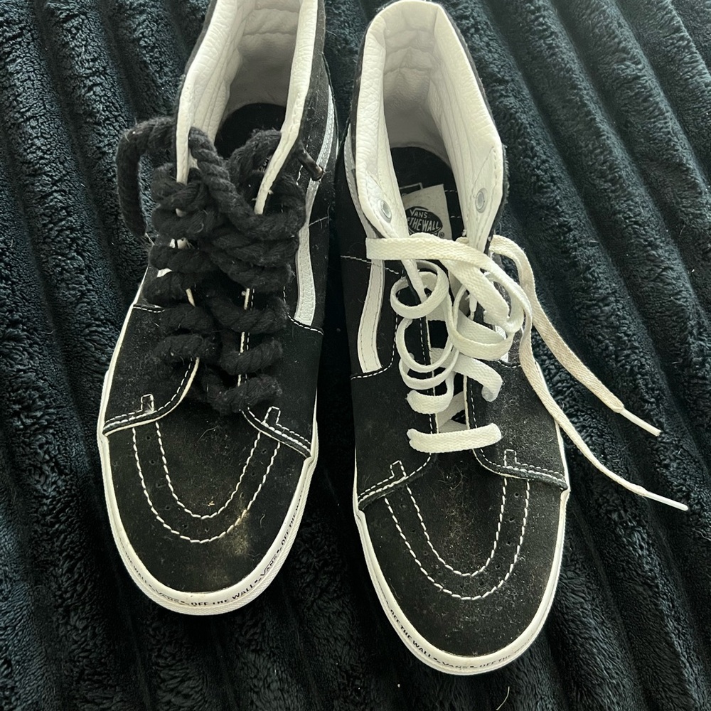Vans Dual Lace Black and White High-Tops